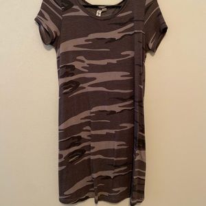 Grey camo tshirt dress